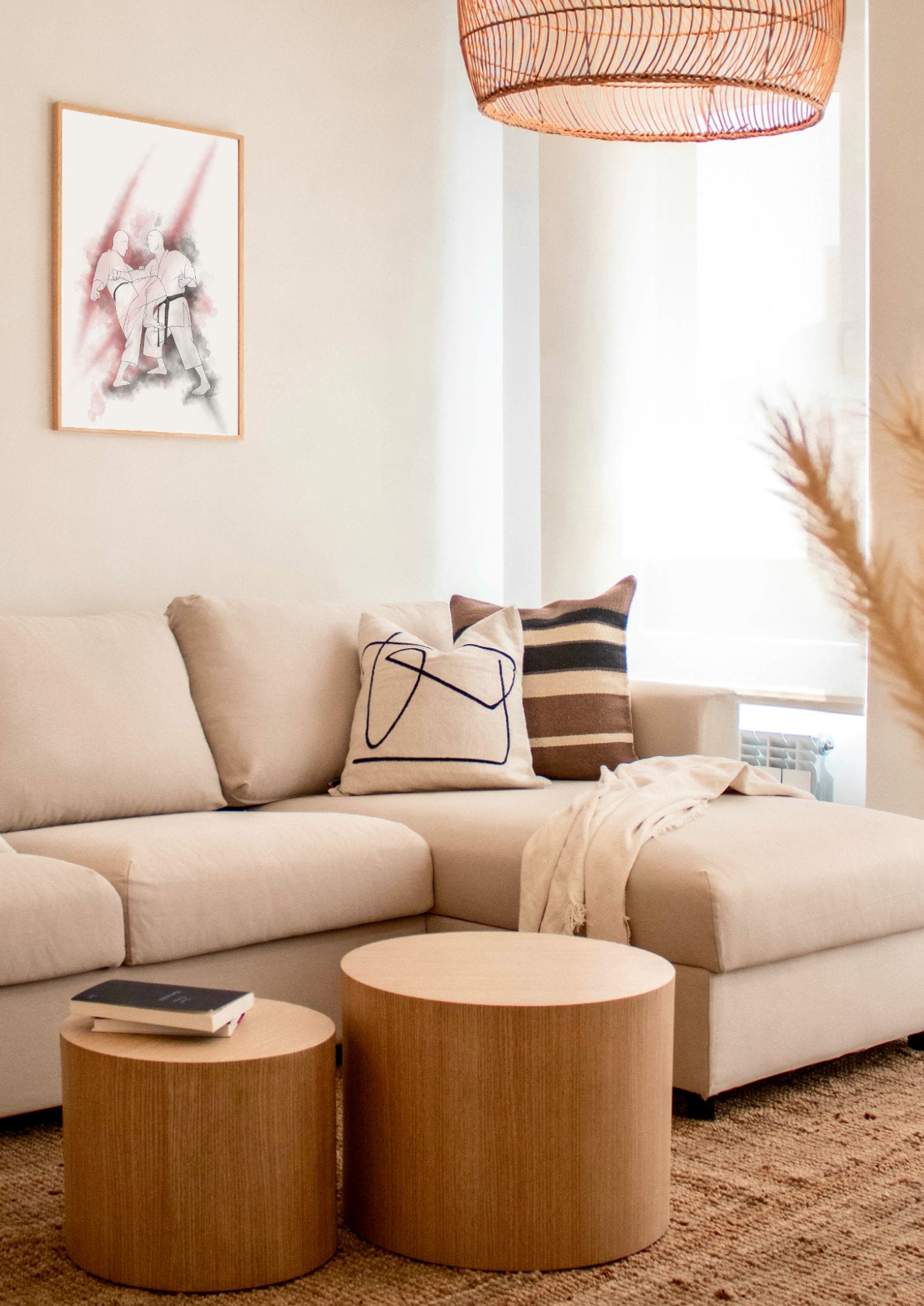 Mae hiza geri – Aquarell Poster für alle Karateka