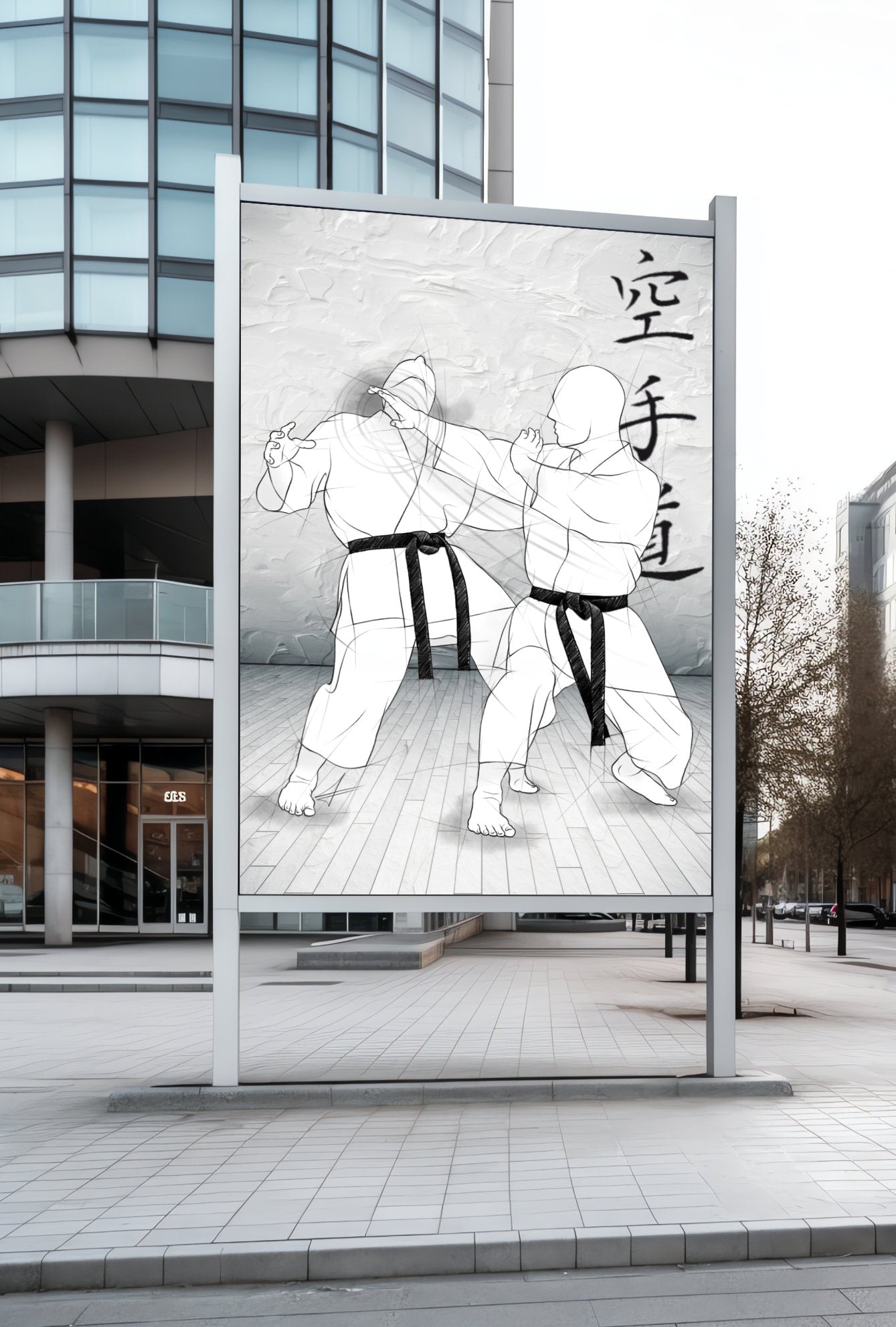 Shuto uchi – Illustration für Großdrucke für alle Karateka