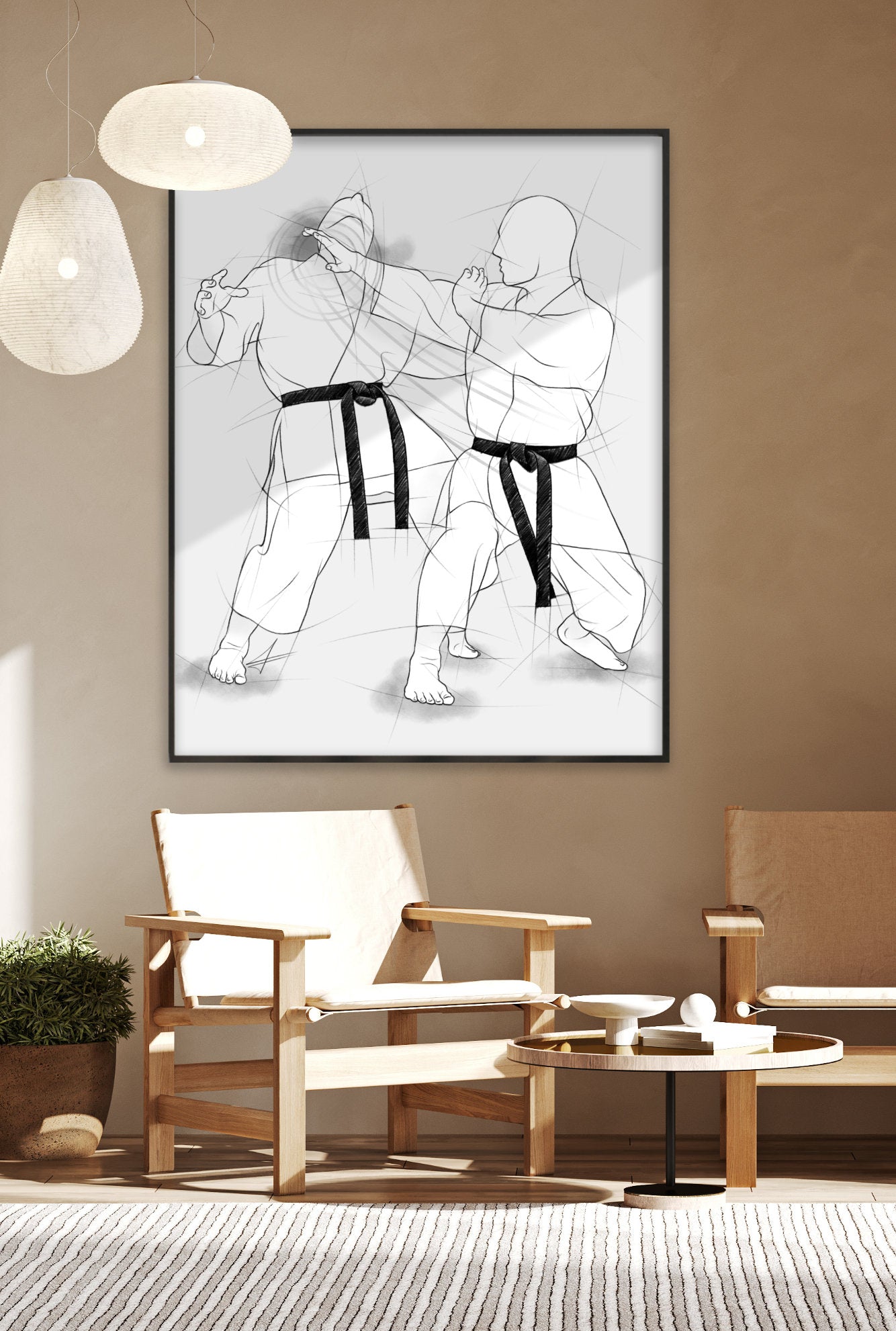 Shuto uchi – Illustration für Großdrucke für alle Karateka