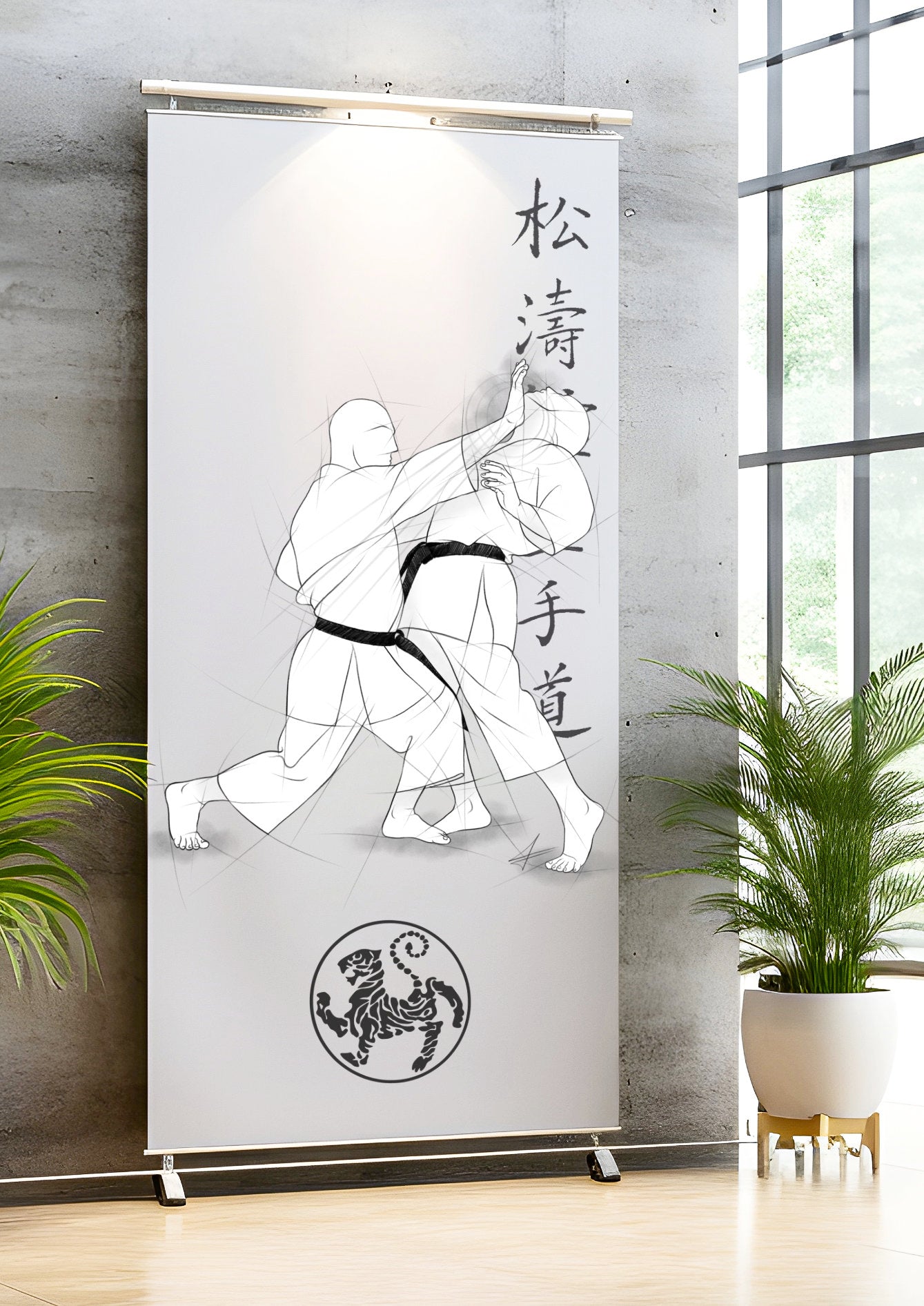 Teisho uchi – Illustration für Großdrucke für alle Karateka