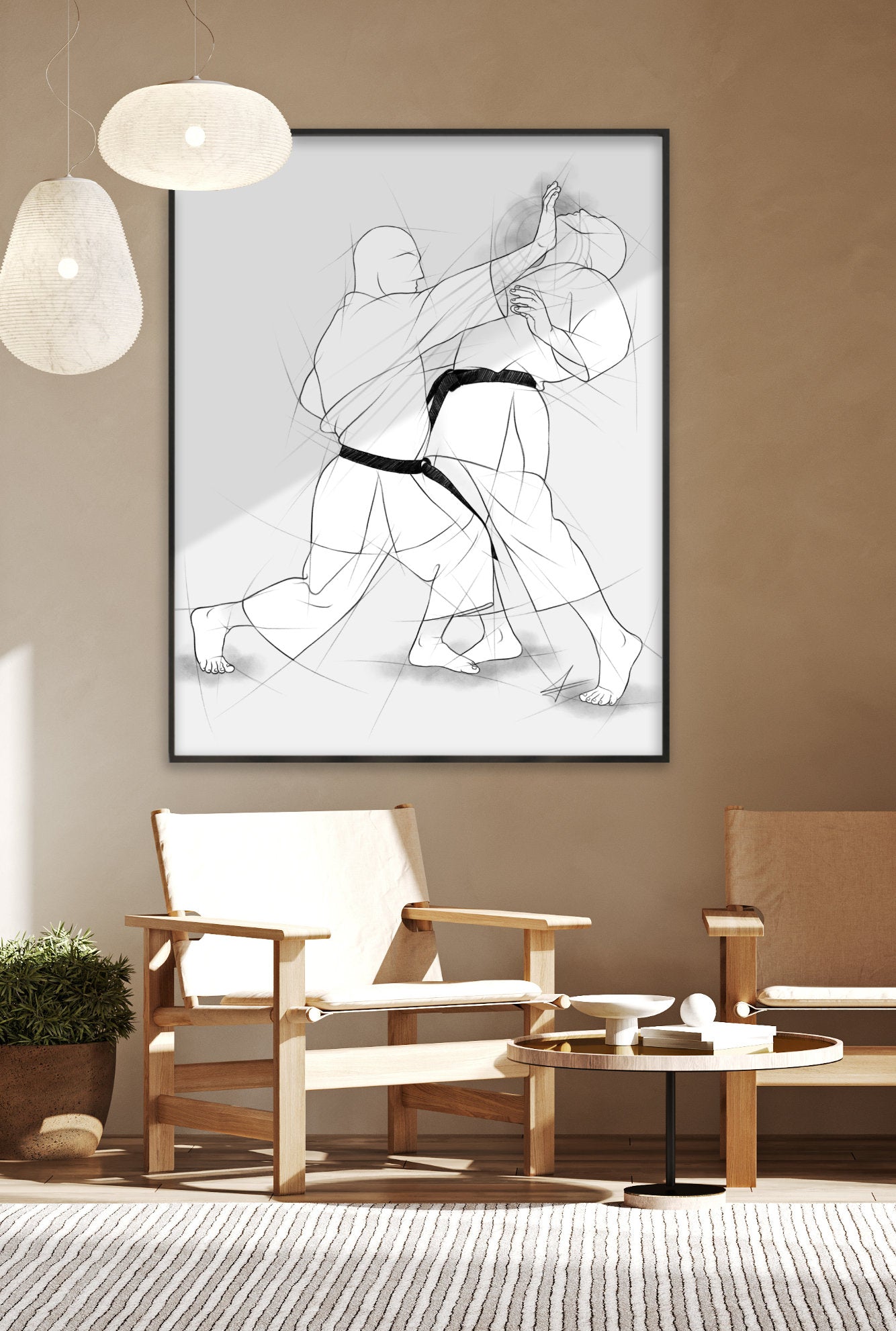Teisho uchi – Illustration für Großdrucke für alle Karateka