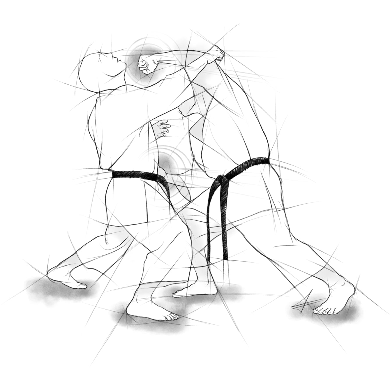 Yama zuki – Illustration for large prints for all Karateka