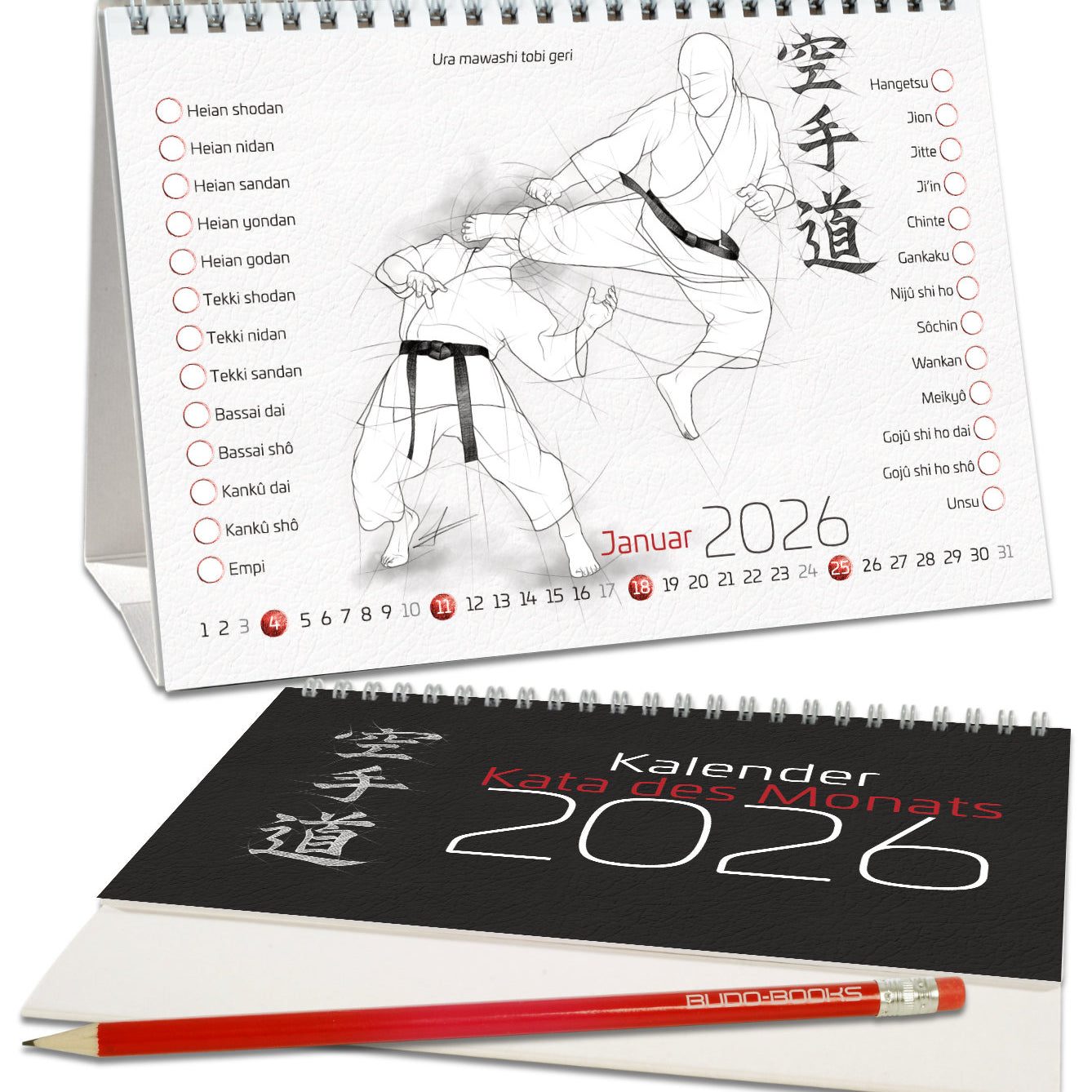 Kata des Monats 2026 – Tischkalender für alle Karateka
