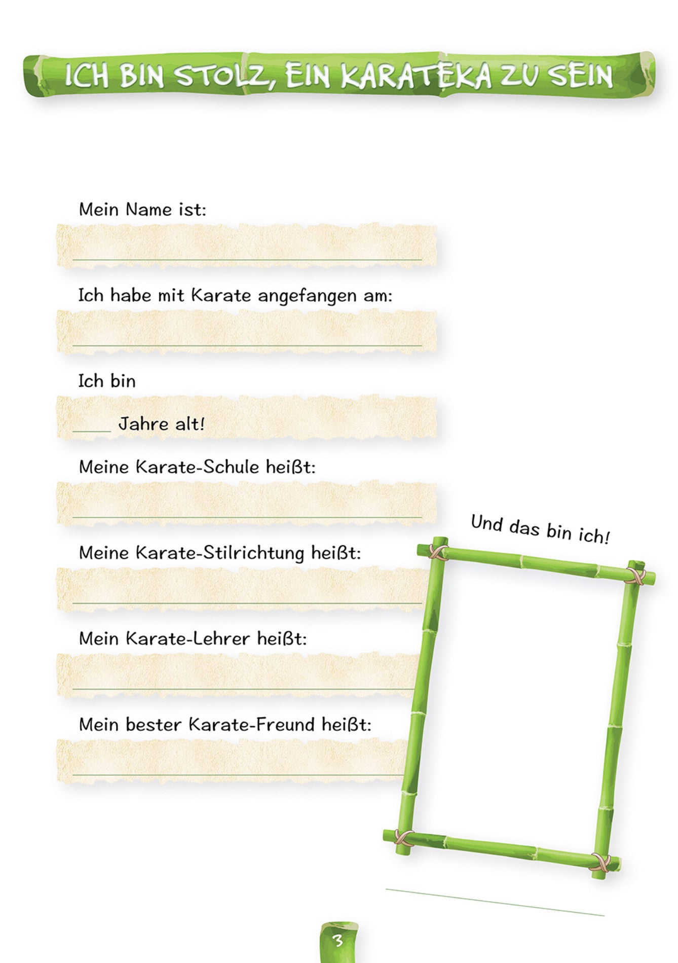 Mein Karate Heft – Lernhilfe für Kinder