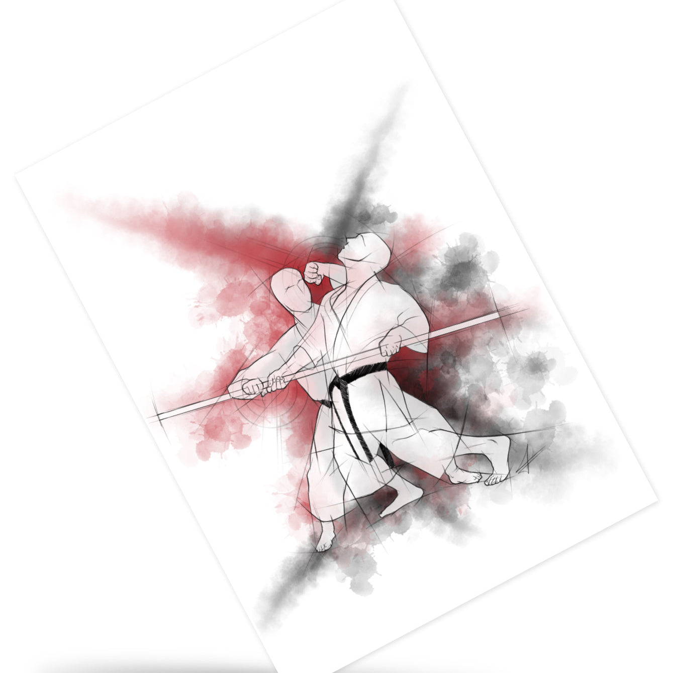 Age uke oi komi – einfache Grußkarte für alle Karateka