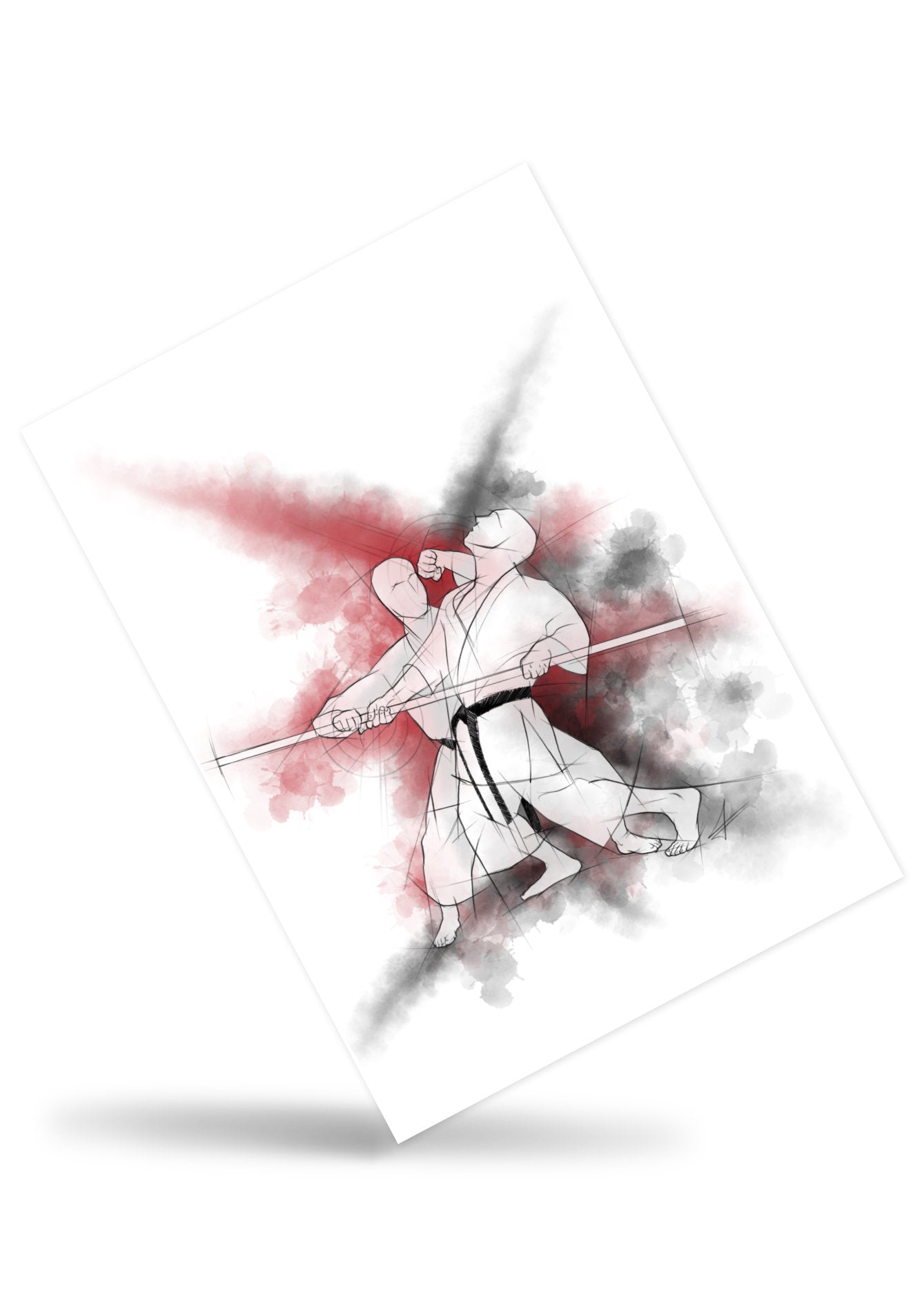 Age uke oi komi – einfache Grußkarte für alle Karateka