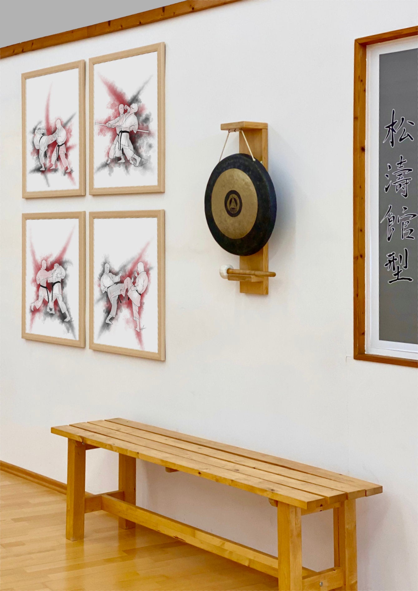 Karate Aquarell | Das Aquarell-Poster ist ideal für alle Karateka die eine kunstvolle und gleichzeitig lebendige Karate-Dekoration suchen, die jeden Raum mit einer kreativen Atmosphäre bereichert. Perfekt für Zuhause und Karate-Schulen/-Vereine.