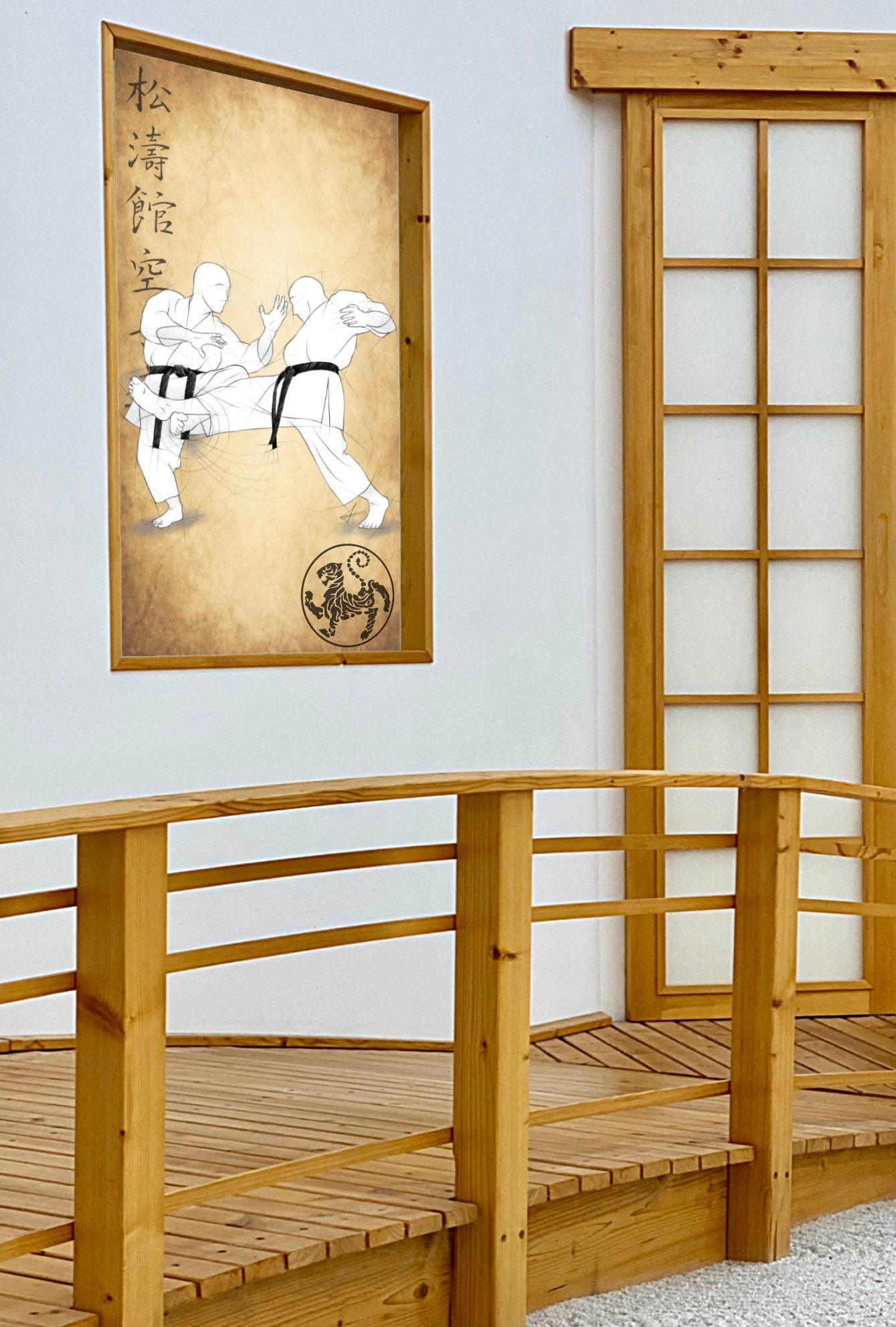Ashi barai – Illustration for large prints for all karateka