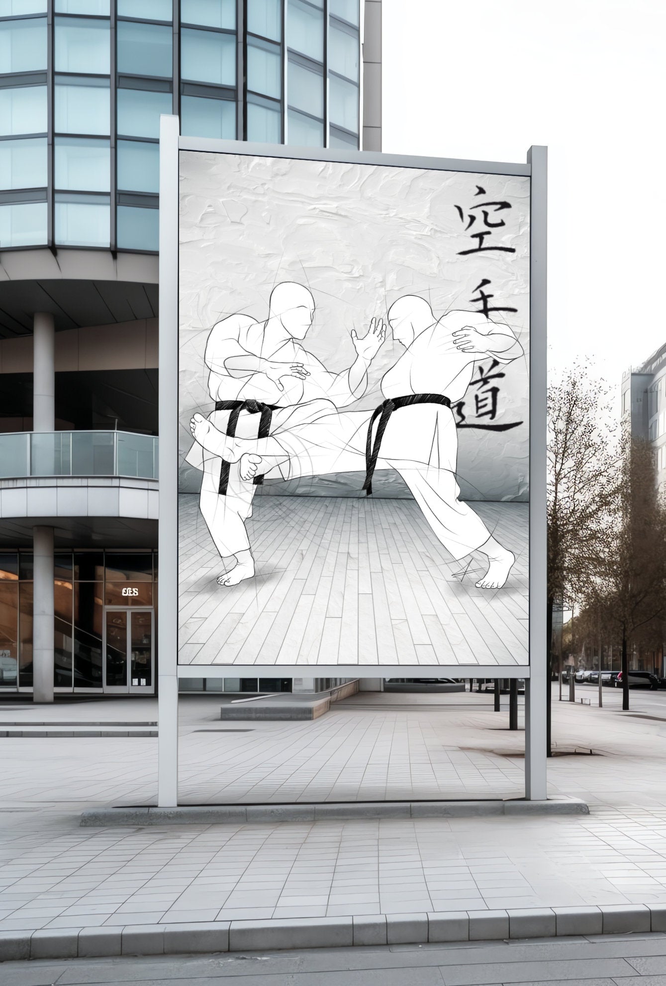 Ashi barai – Illustration for large prints for all karateka