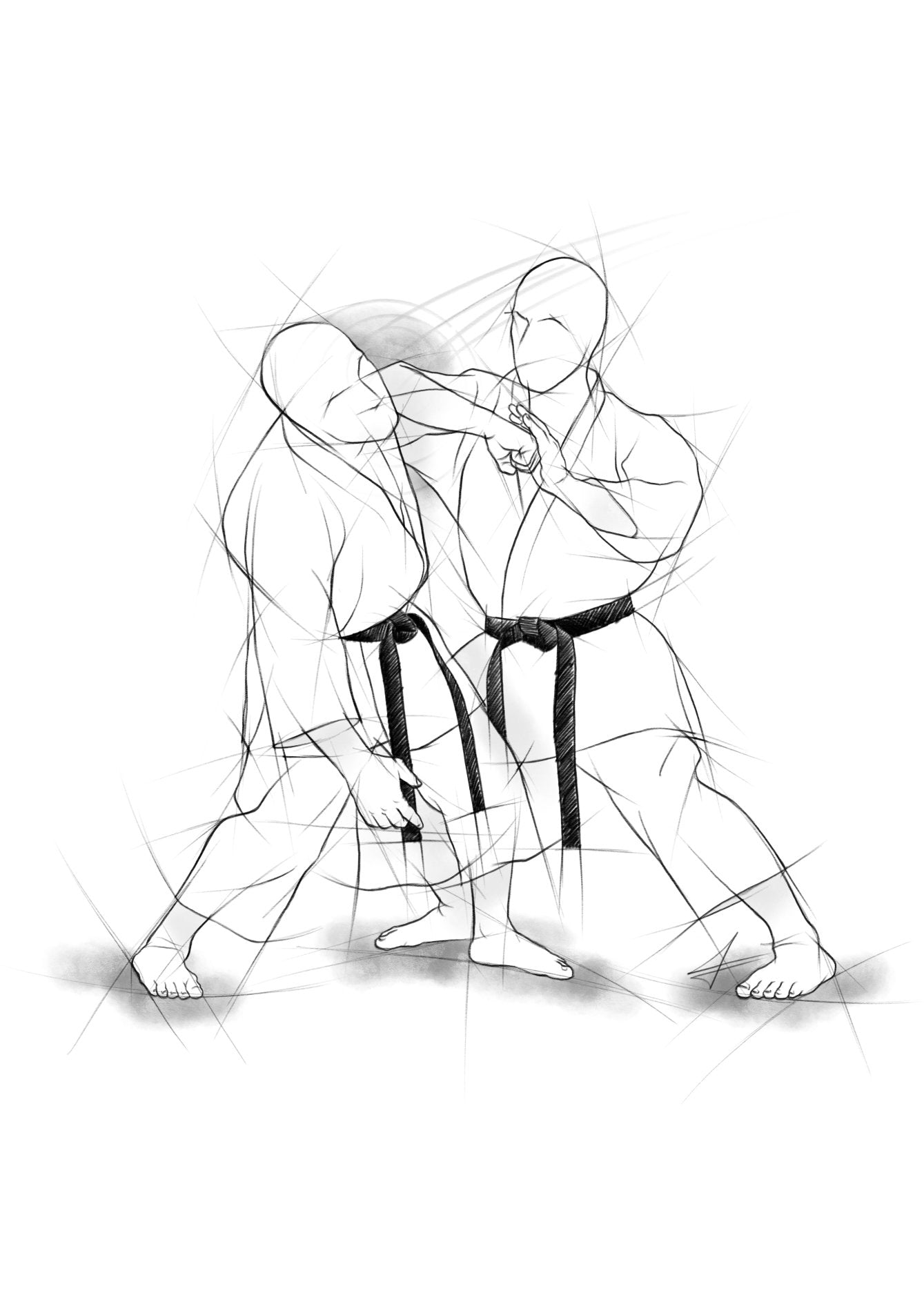 Empi uchi – Illustration for large prints for all karateka