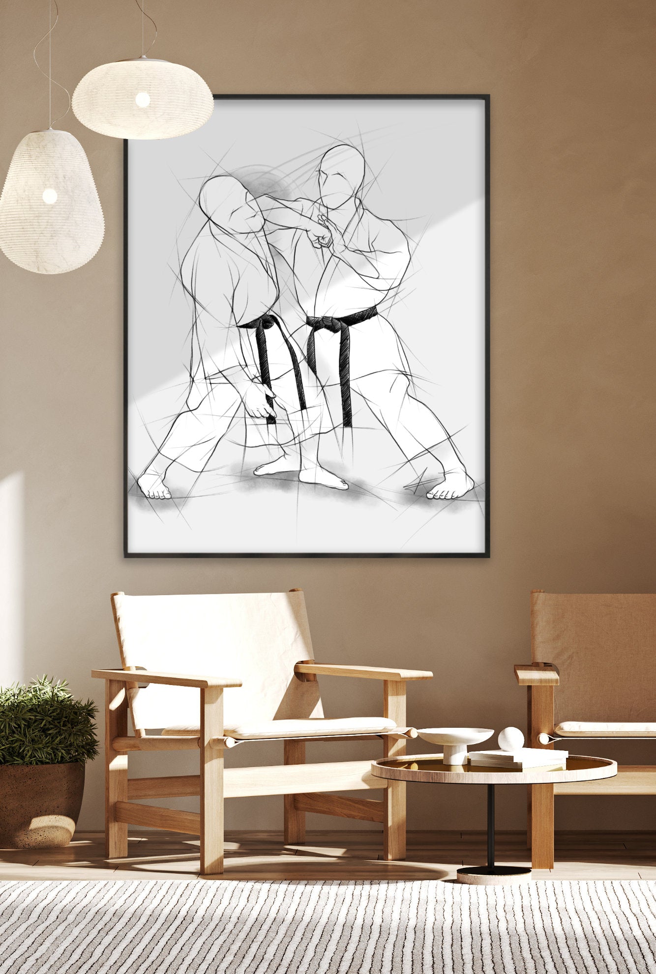 Empi uchi – Illustration for large prints for all karateka