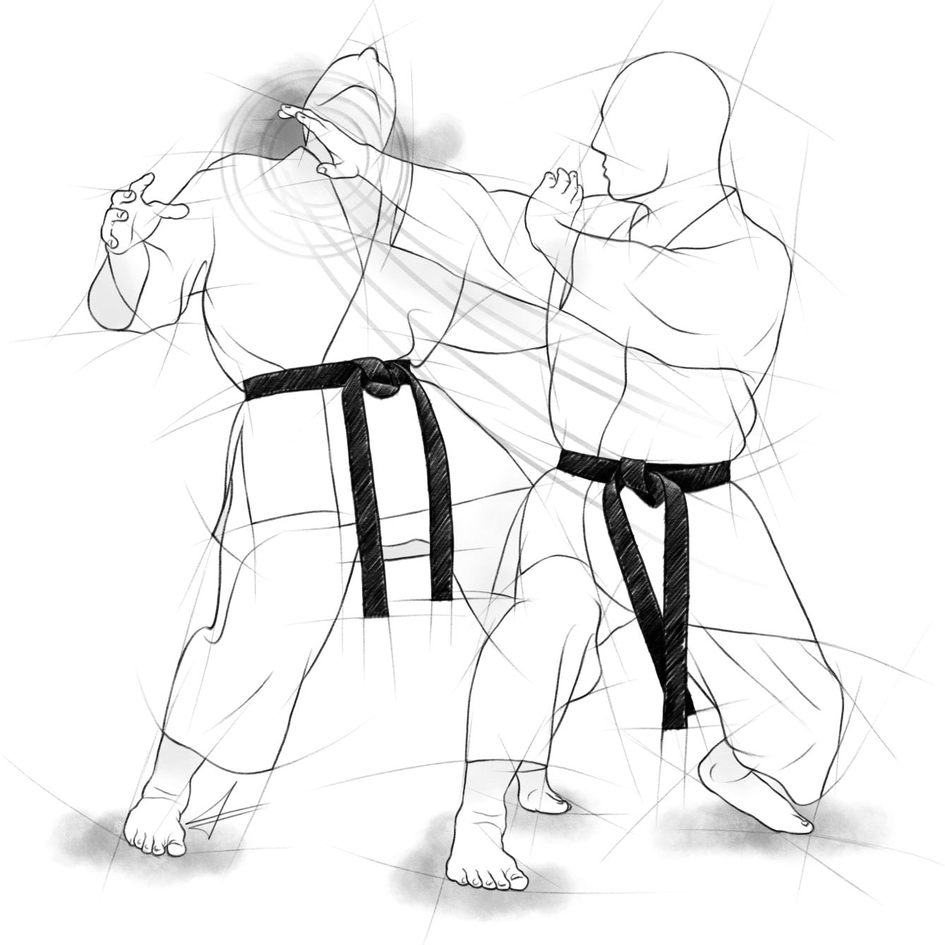 Shuto uchi – Illustration for large prints for all karateka