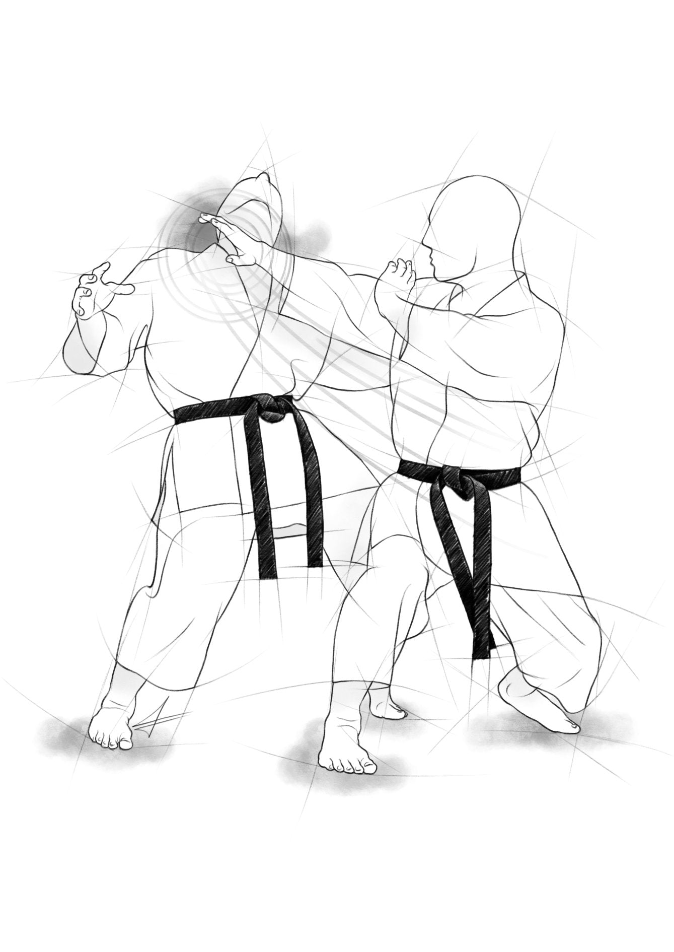 Shuto uchi – Illustration for large prints for all karateka