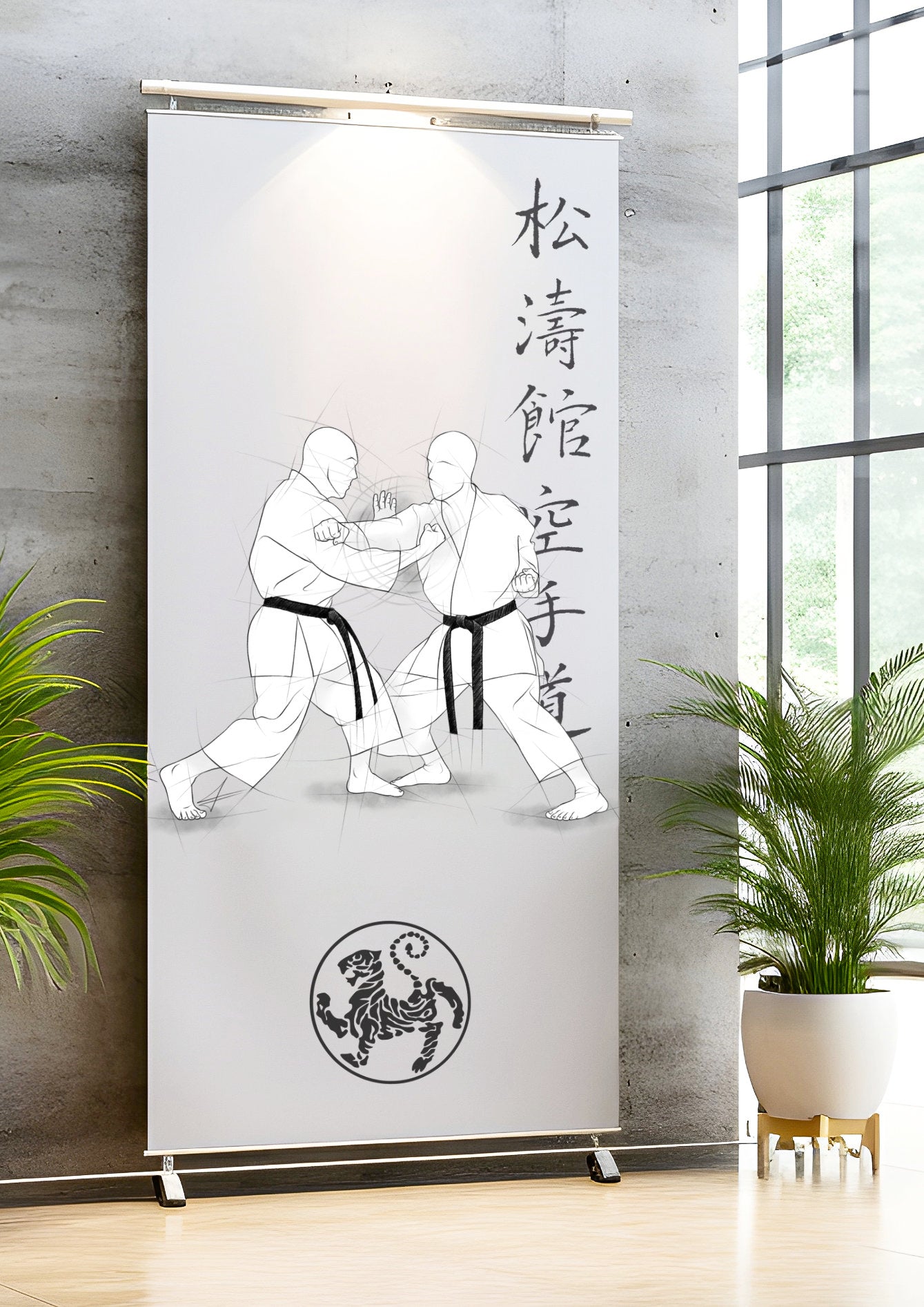 Ura zuki – Illustration für Großdrucke für alle Karateka