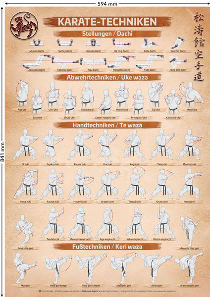 Karate Techniques – Poster for all Karateka | DIN A1 – FT-KARATE