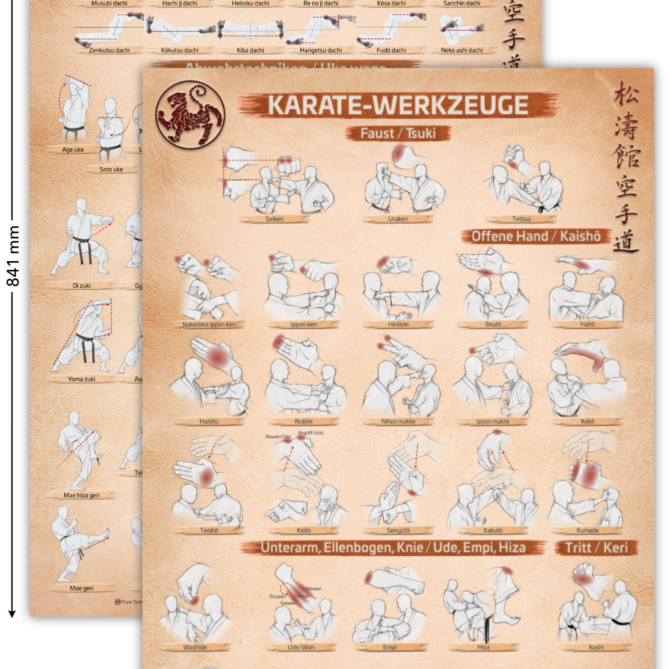 Karate Techniques and Tools – Poster Duo for all Karateka | DIN A1
