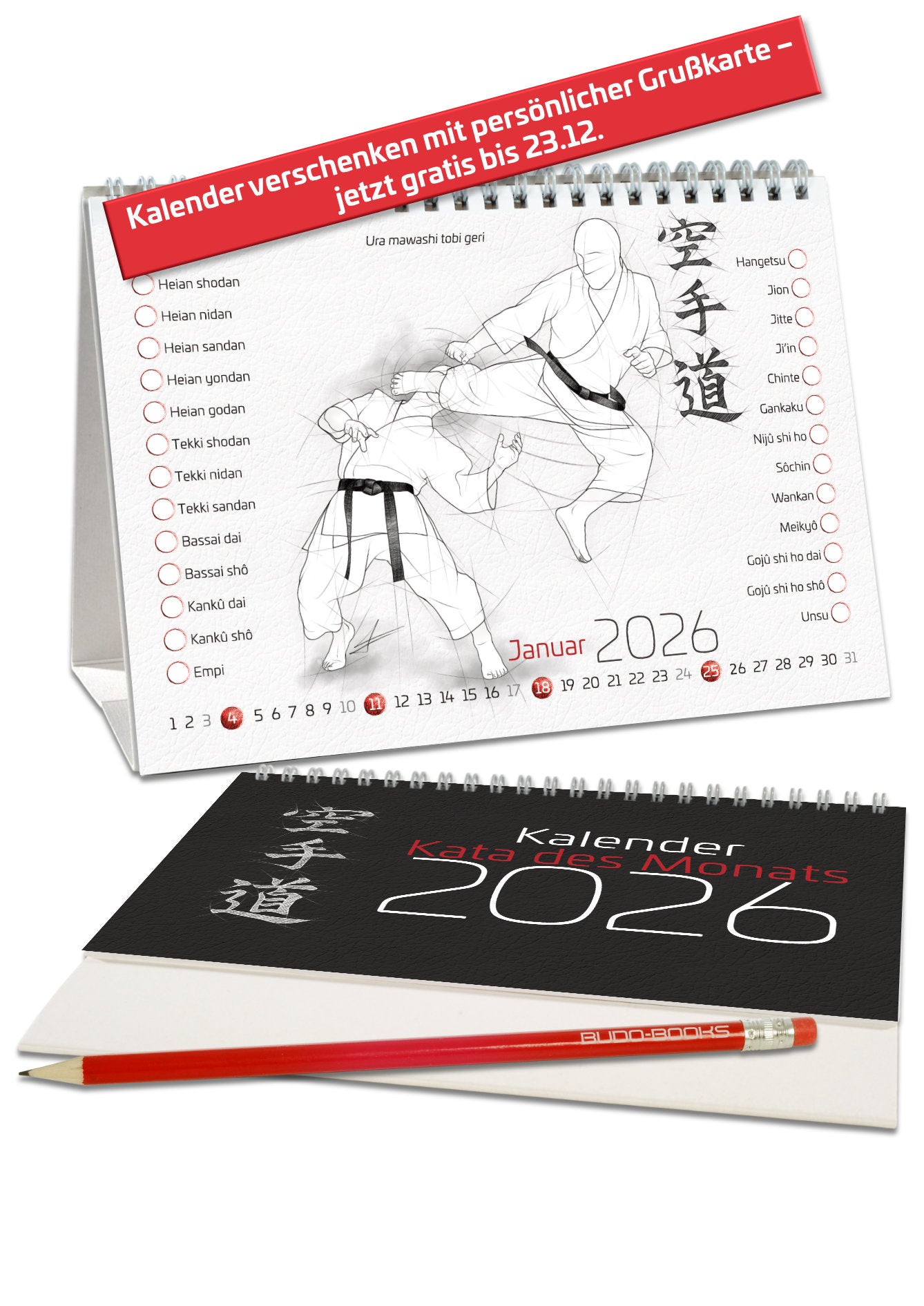 Kata del mese 2025 – Calendario da tavolo per tutti i karateka