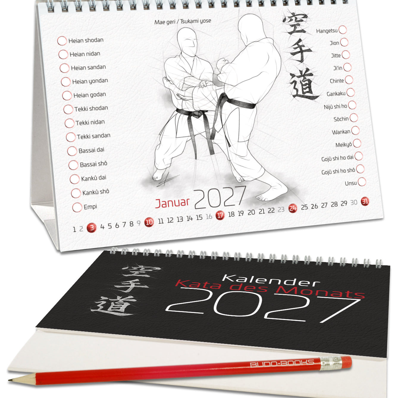Kata des Monats 2027 – Tischkalender für alle Karateka