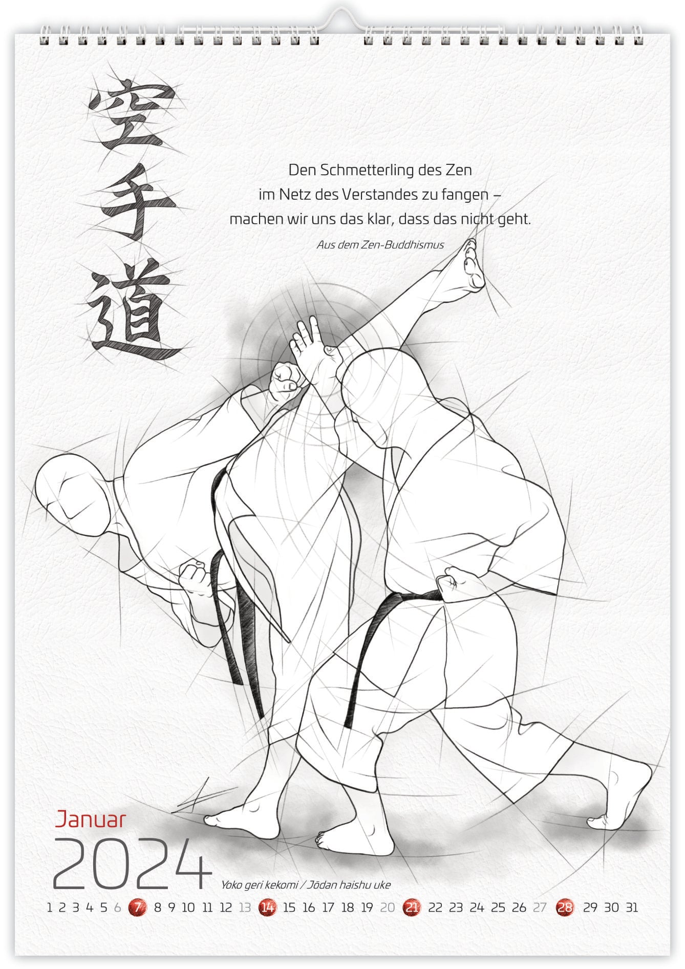 🇩🇪 Wall calendar | Karate 2024