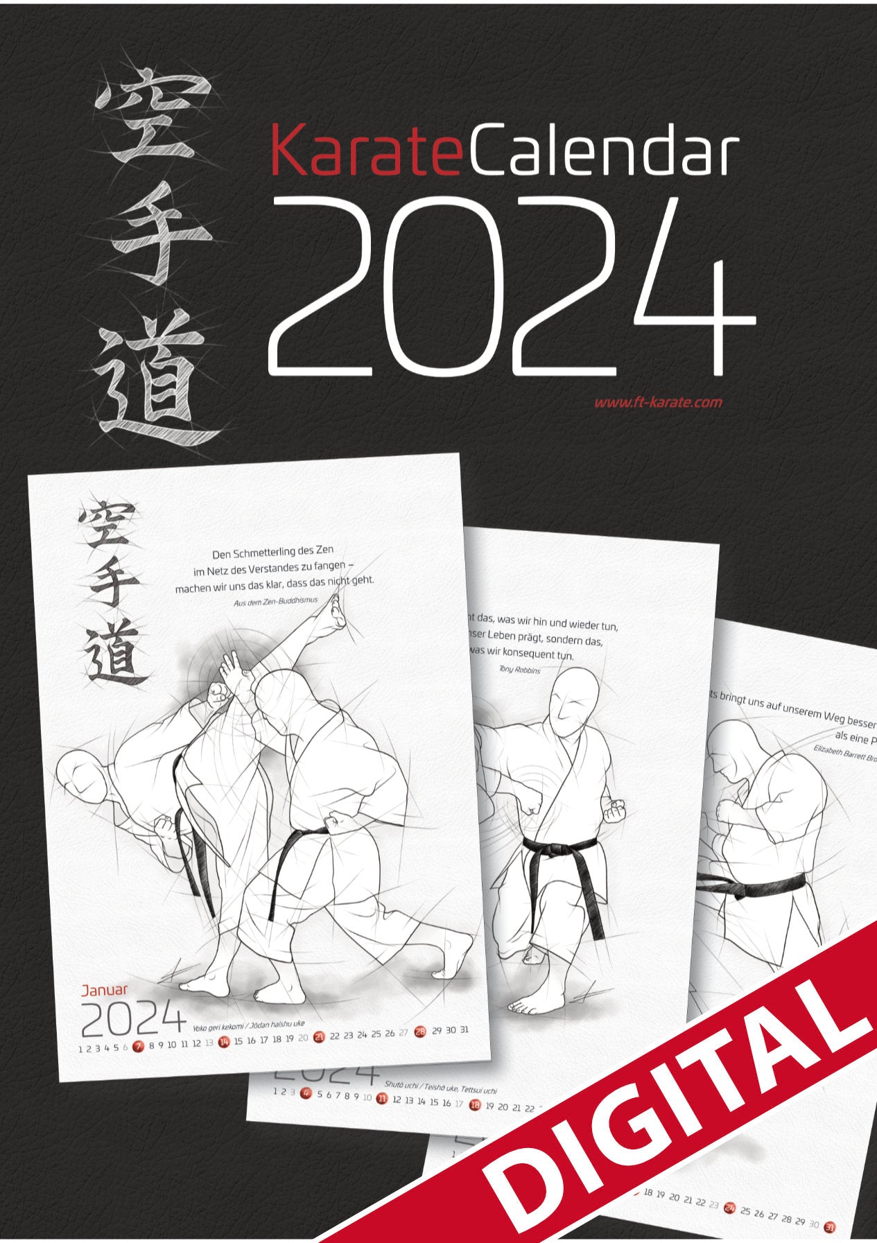 🇬🇧 Digital-Kalender | Karate 2024