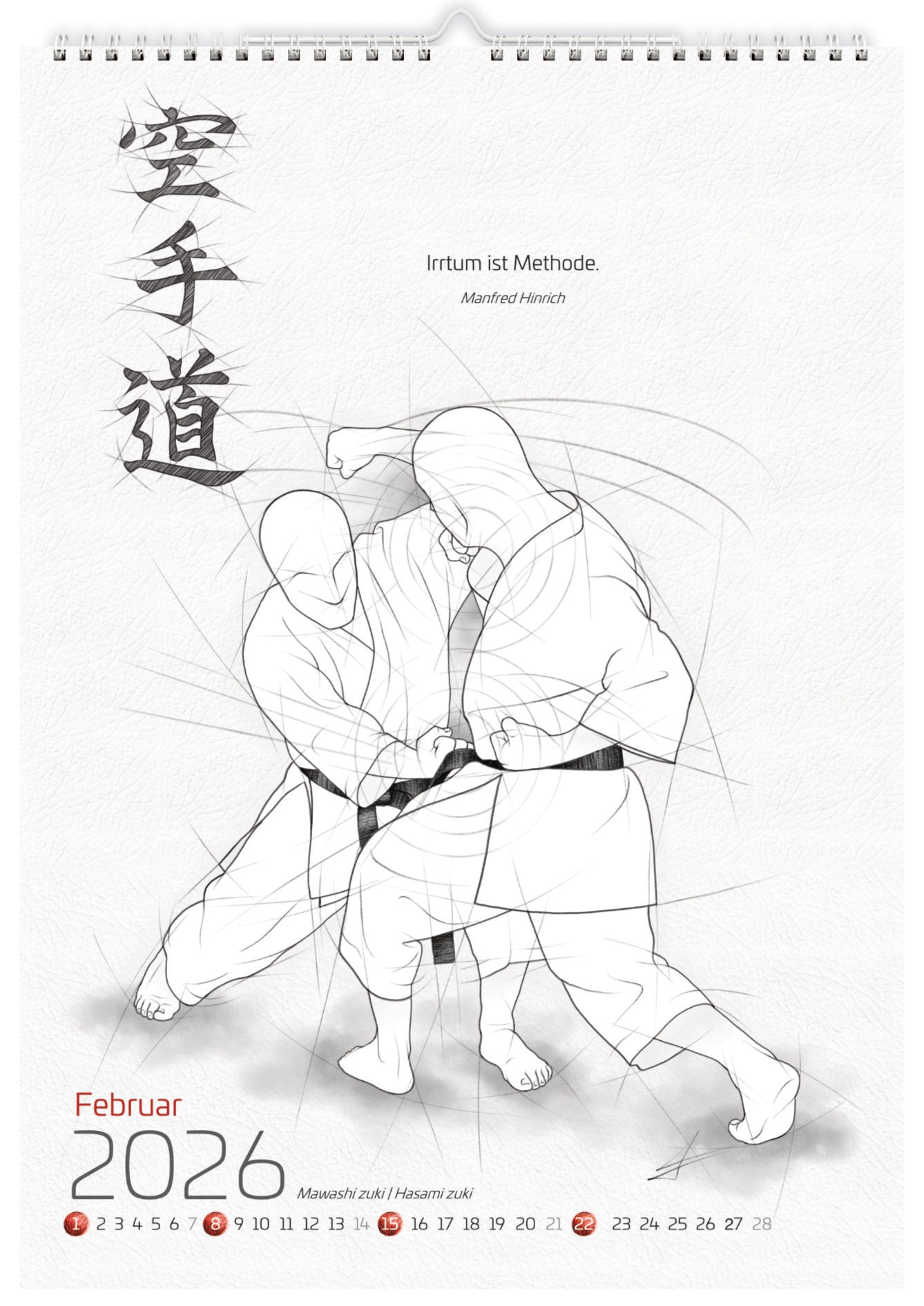 Karate 2026 – Kalender Set für alle Karateka