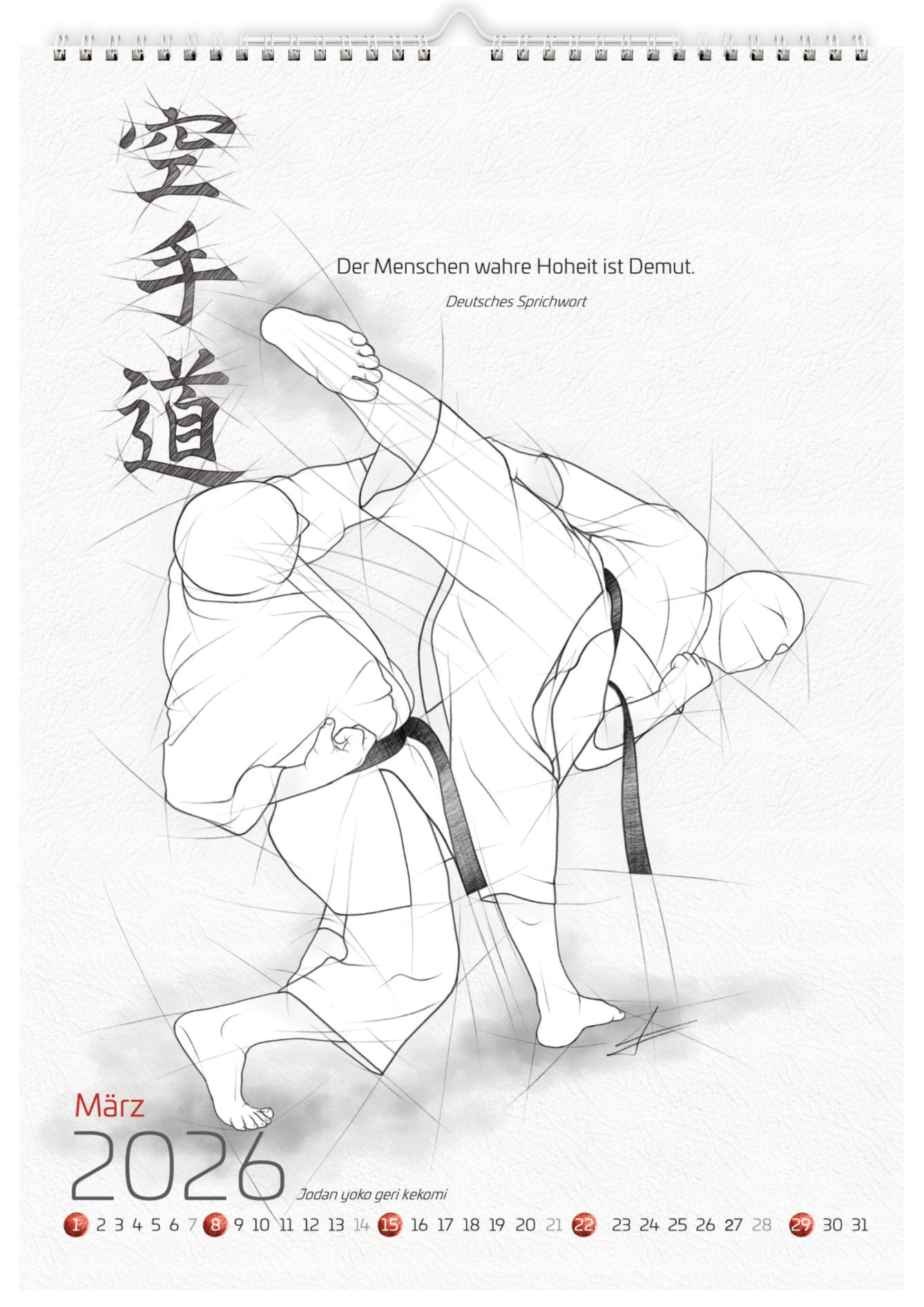 Karate 2026 – Kalender Set für alle Karateka