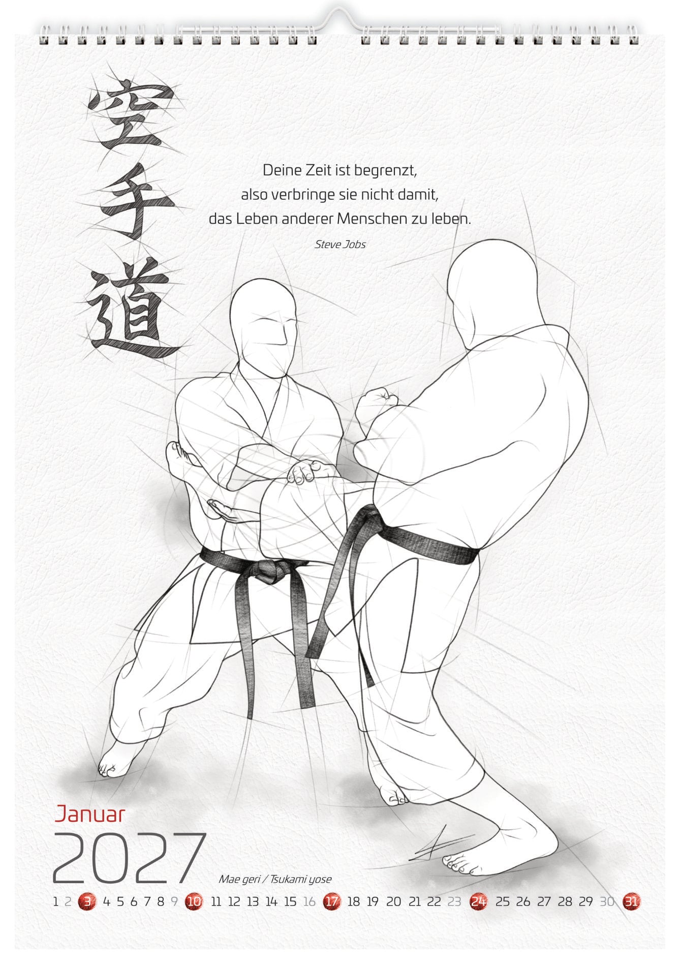 Karate 2027 – Wandkalender für alle Karateka