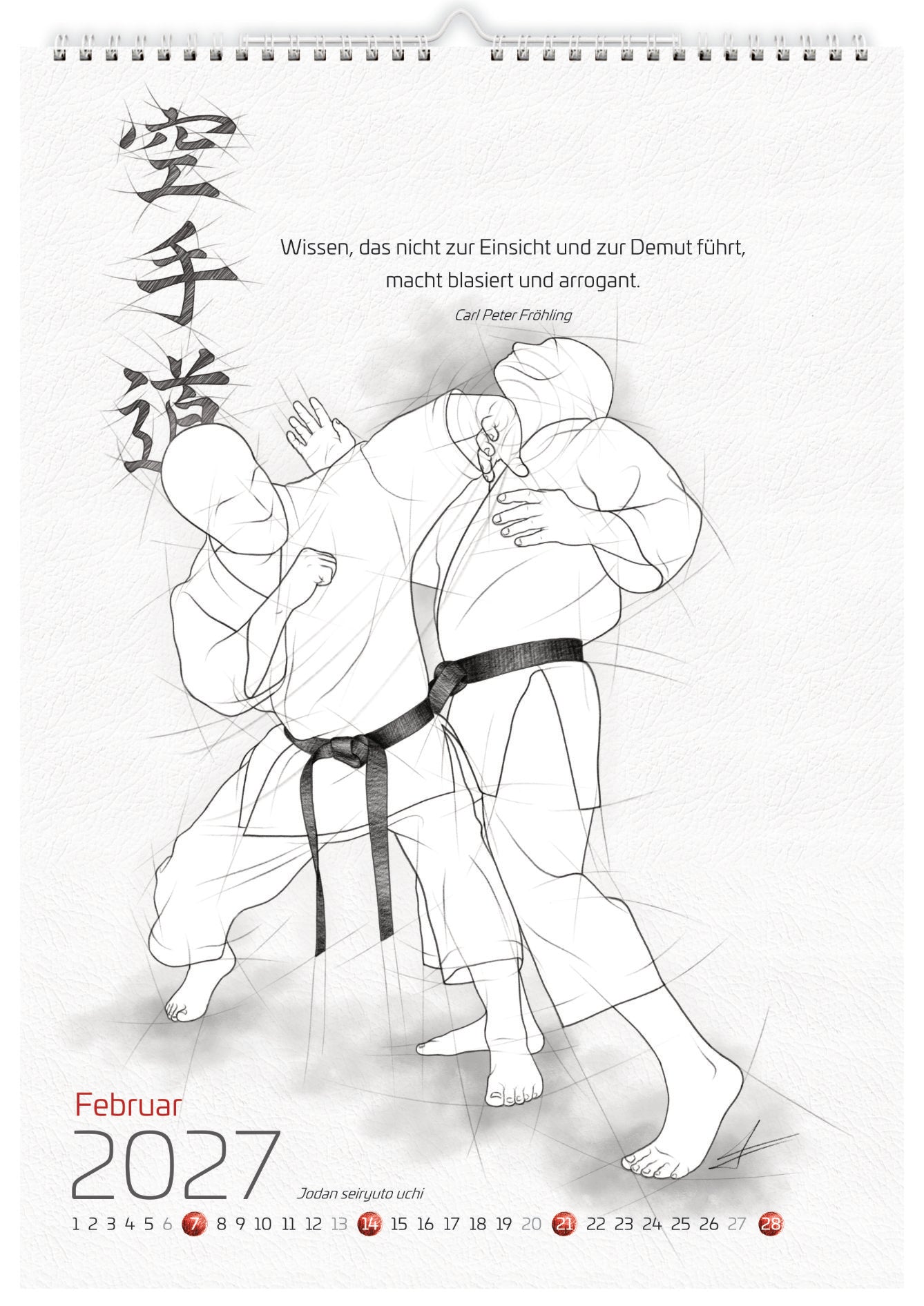 Karate 2027 – Wandkalender für alle Karateka