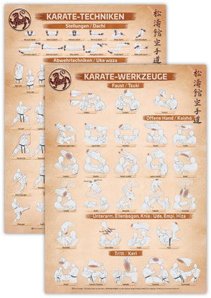 🇩🇪 Poster-Duo | Karate-Techniken und -Werkzeuge