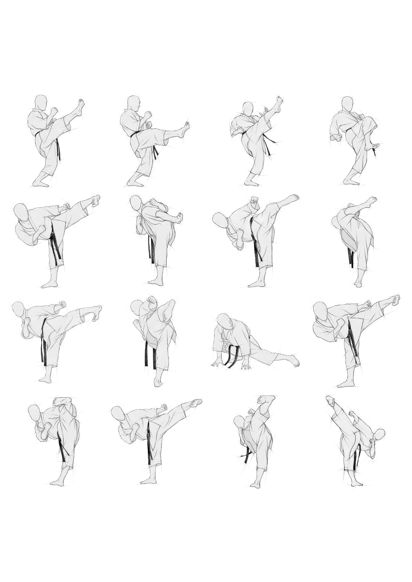 Originale aus "Die Karate Essenz" – Illustrationen für alle Karateka