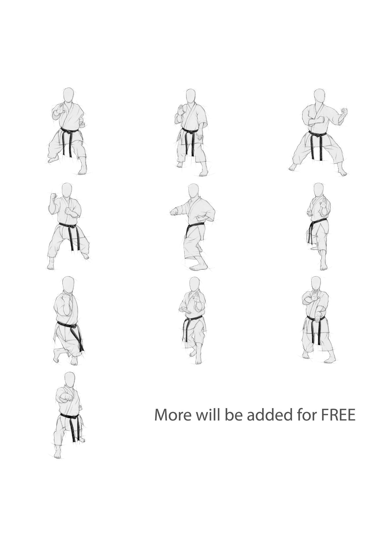 Originale aus "Die Karate Essenz" – Illustrationen für alle Karateka